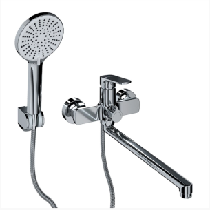 Смеситель для ванны GROSS AQUA Prado 7578828C-35F с длинным изливом 350 мм