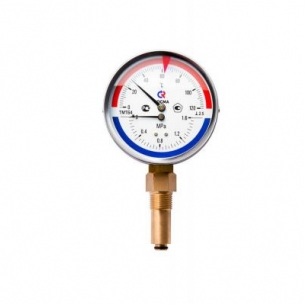 термоманометр тмтб-31p dy 80 с нижним подключением 1/2, 10 бар 0-120*