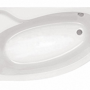 Santek Эдера Асимметричная акриловая ванна 170х110, левосторонняя, белая