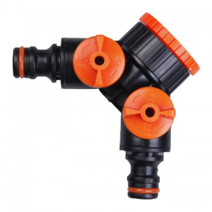 Адаптер тройник Aquapulse AP1019 с кранами запорными с вн.рез. 1"-3/4
