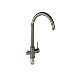 Смеситель для кухни Wasser Zimmer ZM-6008B-Q с подключением к фильтру питьевой воды, графит, SUS304
