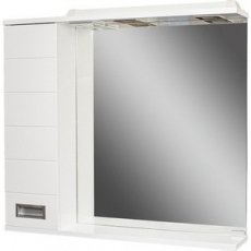 Шкаф-зеркало Cube 80 Эл. левый Домино